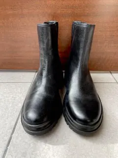 美品】KLONDIKE フロントジップ ショートブーツ 厚底 38 ブラック 