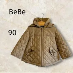 BeBe べべ　90 キルティングコート　中綿コート　アウター　ベージュ