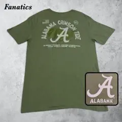 ファナティクス Tシャツ L カーキ アラバマ カレッジ バックプリント 半袖