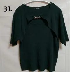 SUREVE ブラック 3L ニットトップス　大きいサイズ