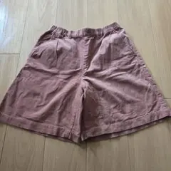 ユニクロ　キッズ　女の子　コーデュロイ　ハーフパンツ　短パン　160