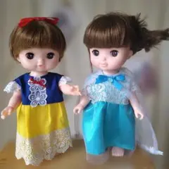 ソランちゃんレミンちゃん洋服エルサ　白雪姫風プリンセスドレス2着セット④のサムネイル