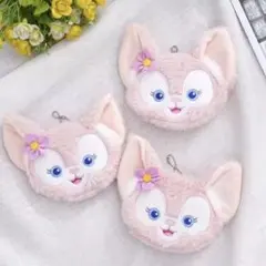 リーナベルコインケースふわふわポーチピンク