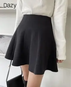 SHEIN Dazy インパン裏地付き ハイウエスト ミニスカート L 黒