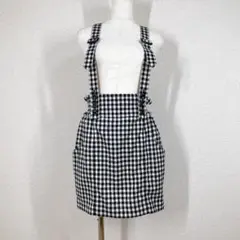 未使用 インタープラネット　ミニスカート サスペンダー付 40 L チェックのサムネイル