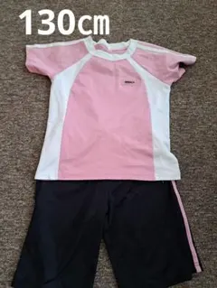 ピンク ホワイト スポーツウェア　130