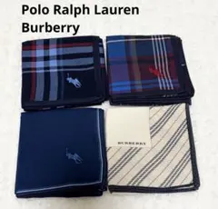 Polo Ralph Lauren & Burberry ハンカチ 4枚セット