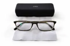 JINS スクエア型メガネ 度付き ケース付き