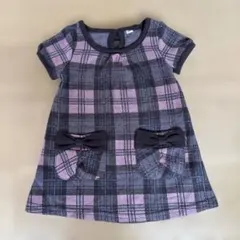 チェック柄 トップス　80cm