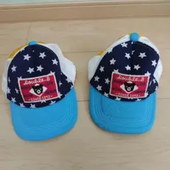 ミキハウス　Double-B 星柄クマ刺繍キャップ