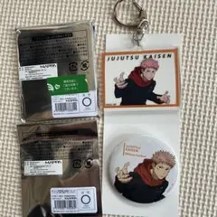 呪術廻戦×TSUTAYA 渋谷事変　アクリルキーホルダー　缶バッジ　虎杖悠仁