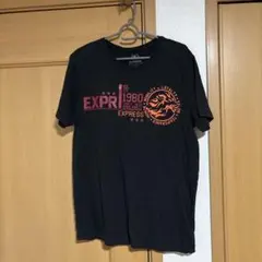 アメリカ古着 EXPRESS グラフィックTシャツ 1980年 黒 M