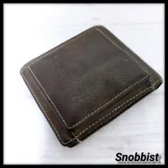 Snobbist 二つ折り財布 ブラウン キャメルレザー ウォレットのサムネイル