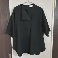 美品 SOU・SOU モスリン 草衣　着物スリーブシャツ 黒 S 岡田縫工所 美品 】SOU•SOU モスリン 草衣 着物スリーブシャツ 黒 岡田縫工所