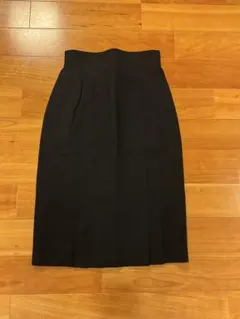 courreges クレージュ プリーツスカート ブラック