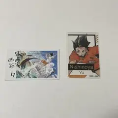 ハイキュー ファンパーク 箔押しクリアカード 名刺カードコレクション 西谷夕
