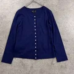 agnes b. アニエスベー カーディガン プレッション ブルー T2のサムネイル