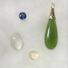 天然石・ルース 4点セット ハンドメイド素材　No.512