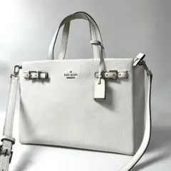 美品　ケイトスペード　2way ショルダーバッグ　ハンドバッグ　斜め掛け　白