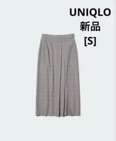 UNIQLO サイドプリーツナロースカート グレー 81〜85cm