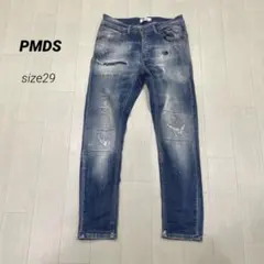 PMDS イタリア製 プレミアムデニム ダメージ加工 ジーンズ W29のサムネイル
