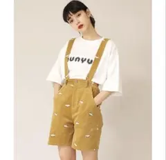 【美品】PUNYUS 目玉焼き コーディロイ サス付き ショートパンツ