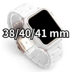 【新品】 アップルウォッチ バンド 38/40/41mm ホワイト プラスチック