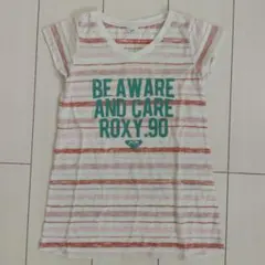 ROXY ボーダー柄 Vネック Tシャツ 120cmのサムネイル