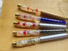 訳あり② ハーバリウムボールペン　５本セット　ハンドメイド