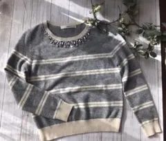 ♡ef-deエフデ　ビジュー付きニット♡