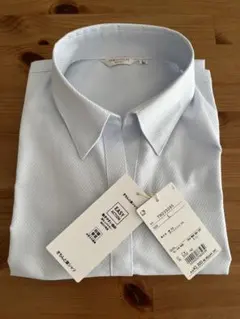 ORIHICA レディースシャツ　七分袖　ブルー　Lサイズ