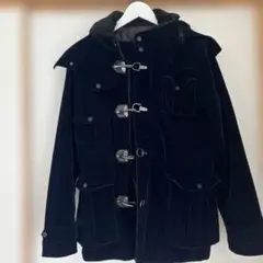 ネイビー ダッフルコート ファー付き