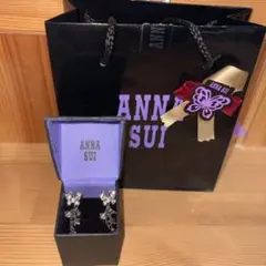 ANNA SUI ピアス 【蝶々と星チェーン】