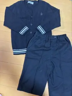 子供 黒 カーディガン スボン セットアップ 130 110 サイズ