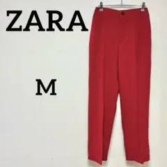 ZARA ザラ テーパードパンツ 赤 レッド センタープレス レディース