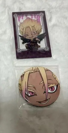 ブルーロック　Smile base cafe 士道　アクリルカード 缶バッジ