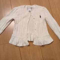 Ralph Lauren 18M ホワイトカーディガン　ペプラム