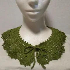 手編み つけ襟 ハンドメイド 《102》