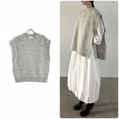 【新品タグ付】CLANE SIDE ZIP TWEED KNIT VEST