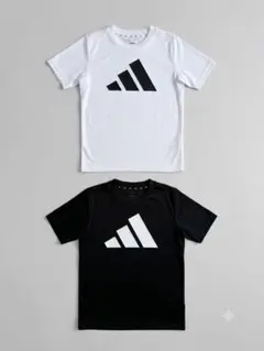 【150cm】アディダス 半袖 Tシャツ 2枚セット白 黒 スポーツまとめ売り⁠のサムネイル