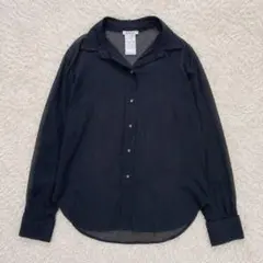 Chloe シアーコットン長袖シャツ ブラック フランス製 高級 希少 T38