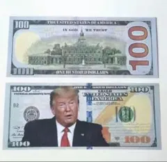 トランプ大統領　記念ドル紙幣型宣伝チラシ　1枚