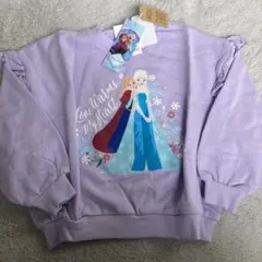 新品タグ付き　LITTC ディズニー アナと雪の女王 トレーナー パープル　裏毛のサムネイル