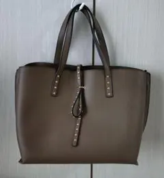 スタッズトートバッグ　ショルダー付き