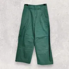 UNIQLO ユニクロ ワイドパンツ レディース M グリーン タック