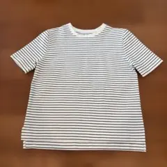 MeWORK ボーダー 半袖Tシャツ ホワイト×ブラックのサムネイル
