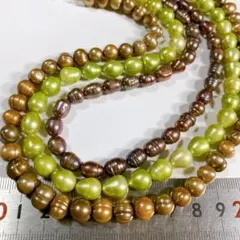 まとめ売り＊淡水真珠＊カラーパール＊3本セットa76