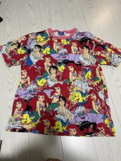 東京ディズニーリゾート リトルマーメイド 総柄 Tシャツ L