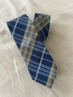 チェック柄 ネクタイ ネイビー グレー