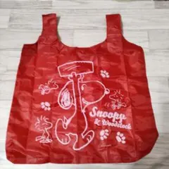 ④ Snoopy スヌーピー エコバッグ ピーナッツ Peanuts 赤